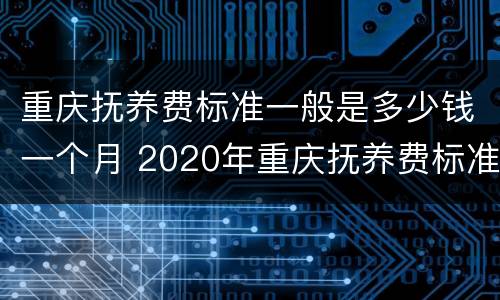 重庆抚养费标准一般是多少钱一个月 2020年重庆抚养费标准