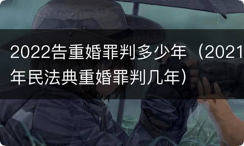 2022告重婚罪判多少年（2021年民法典重婚罪判几年）