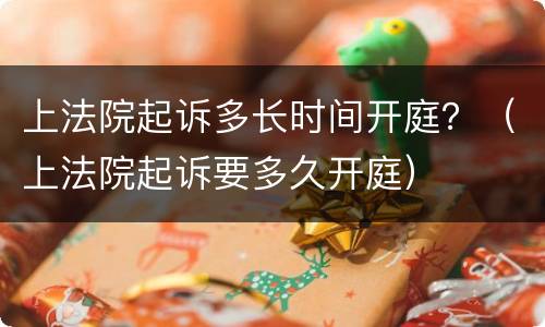 上法院起诉多长时间开庭？（上法院起诉要多久开庭）