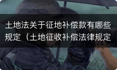 土地法关于征地补偿款有哪些规定（土地征收补偿法律规定）
