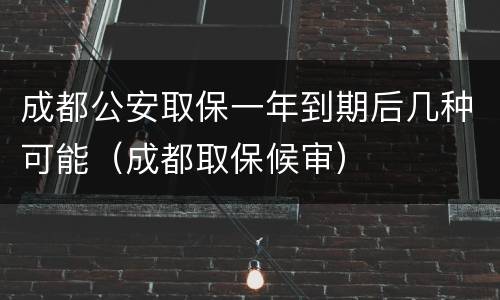 成都公安取保一年到期后几种可能（成都取保候审）