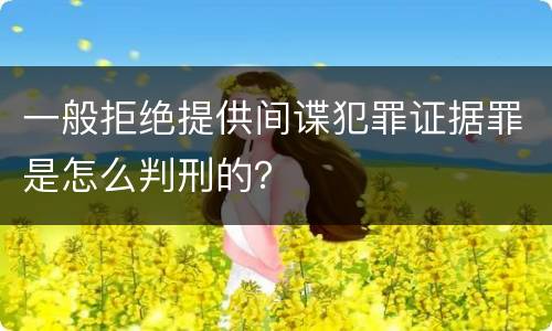 一般拒绝提供间谍犯罪证据罪是怎么判刑的？