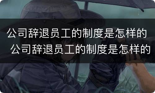 公司辞退员工的制度是怎样的 公司辞退员工的制度是怎样的形式