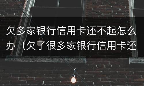 欠多家银行信用卡还不起怎么办（欠了很多家银行信用卡还不上怎么办）