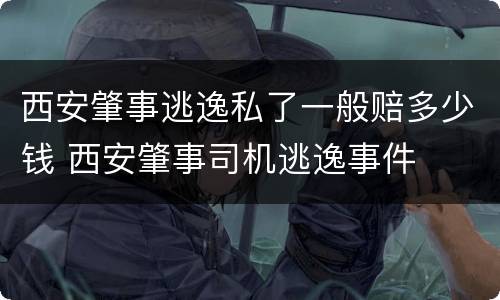 西安肇事逃逸私了一般赔多少钱 西安肇事司机逃逸事件