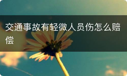 交通事故有轻微人员伤怎么赔偿