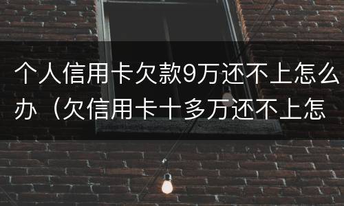个人信用卡欠款9万还不上怎么办（欠信用卡十多万还不上怎么办）
