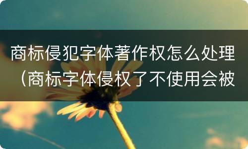 商标侵犯字体著作权怎么处理（商标字体侵权了不使用会被告吗）