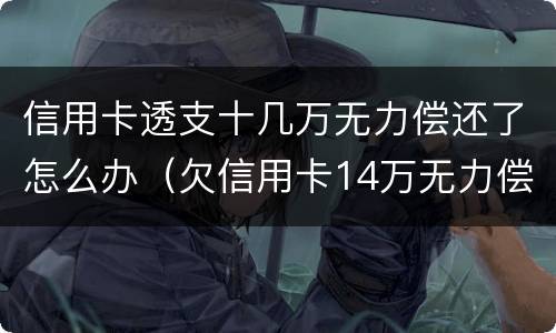 信用卡透支十几万无力偿还了怎么办（欠信用卡14万无力偿还怎么办）