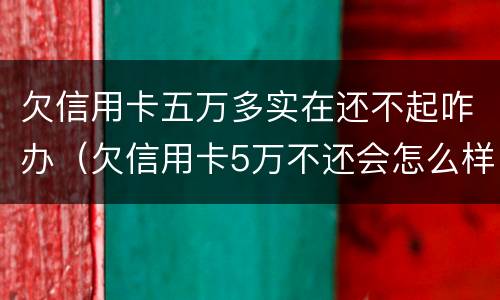 欠信用卡五万多实在还不起咋办（欠信用卡5万不还会怎么样）