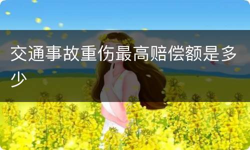 交通事故重伤最高赔偿额是多少