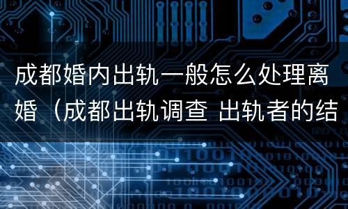 成都婚内出轨一般怎么处理离婚（成都出轨调查 出轨者的结果无非三个,你知道吗_手机...）