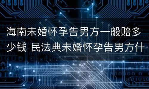 海南未婚怀孕告男方一般赔多少钱 民法典未婚怀孕告男方什么罪