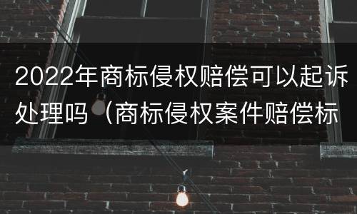 2022年商标侵权赔偿可以起诉处理吗（商标侵权案件赔偿标准）