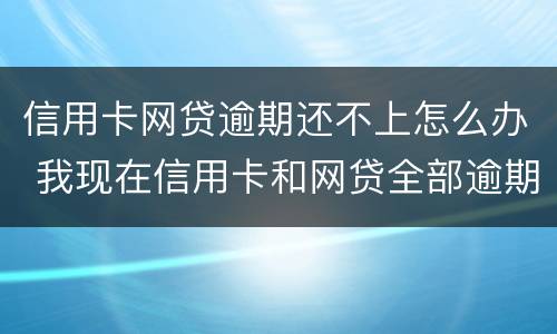 信用卡网贷逾期还不上怎么办 我现在信用卡和网贷全部逾期还不起了怎么办
