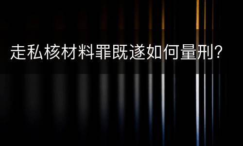 走私核材料罪既遂如何量刑?