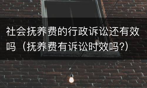 社会抚养费的行政诉讼还有效吗（抚养费有诉讼时效吗?）