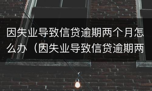 因失业导致信贷逾期两个月怎么办（因失业导致信贷逾期两个月怎么办呢）