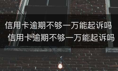 信用卡逾期不够一万能起诉吗 信用卡逾期不够一万能起诉吗怎么办