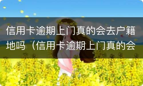 信用卡逾期上门真的会去户籍地吗（信用卡逾期上门真的会去户籍地吗怎么办）