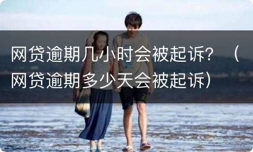 网贷逾期几小时会被起诉？（网贷逾期多少天会被起诉）