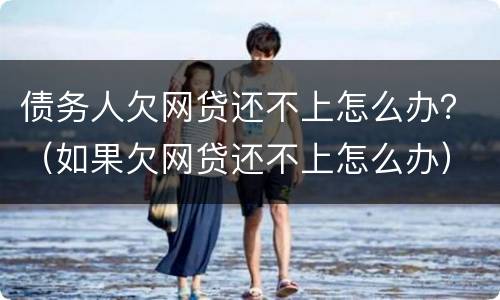 债务人欠网贷还不上怎么办？（如果欠网贷还不上怎么办）