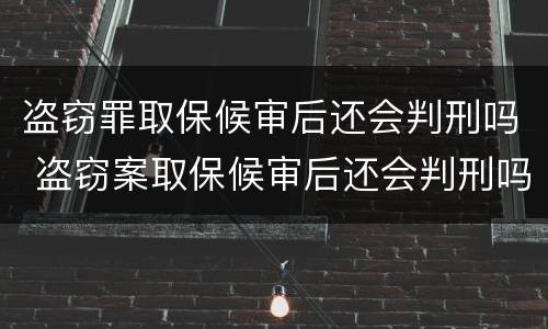盗窃罪取保候审后还会判刑吗 盗窃案取保候审后还会判刑吗