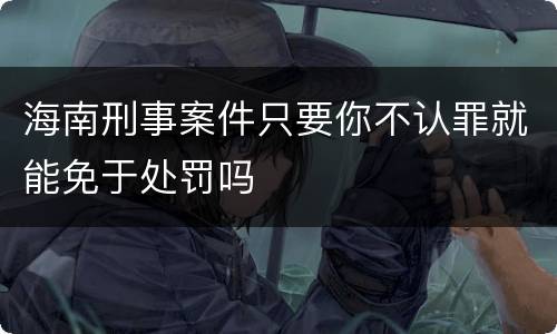 海南刑事案件只要你不认罪就能免于处罚吗