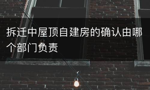 拆迁中屋顶自建房的确认由哪个部门负责