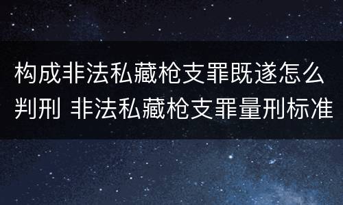 构成非法私藏枪支罪既遂怎么判刑 非法私藏枪支罪量刑标准