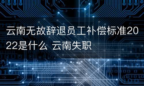 云南无故辞退员工补偿标准2022是什么 云南失职