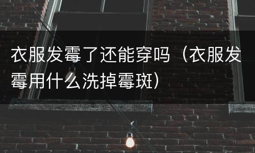 衣服发霉了还能穿吗（衣服发霉用什么洗掉霉斑）