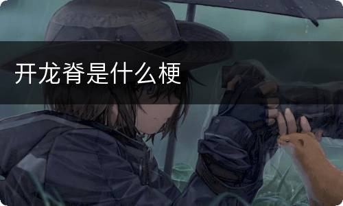 开龙脊是什么梗
