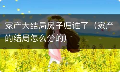 家产大结局房子归谁了（家产的结局怎么分的）