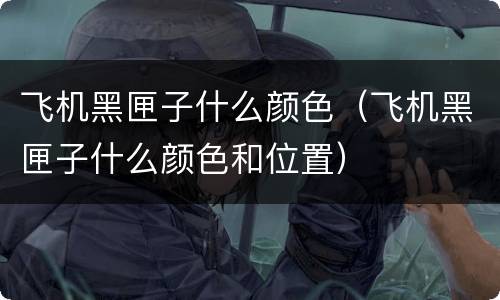 飞机黑匣子什么颜色（飞机黑匣子什么颜色和位置）