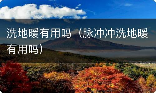 洗地暖有用吗（脉冲冲洗地暖有用吗）