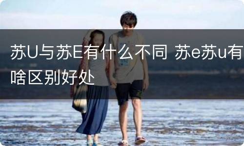 苏U与苏E有什么不同 苏e苏u有啥区别好处