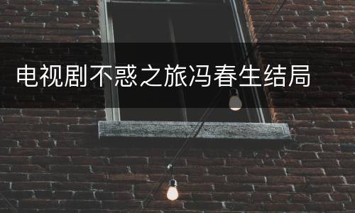 电视剧不惑之旅冯春生结局