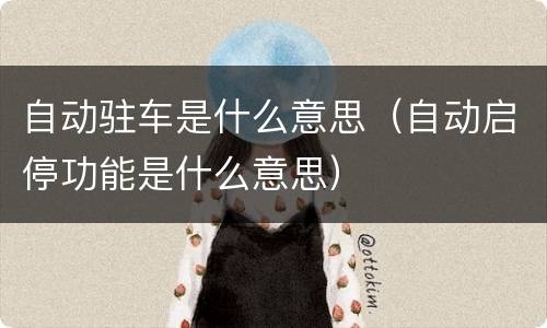 自动驻车是什么意思（自动启停功能是什么意思）