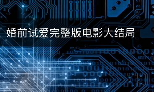 婚前试爱完整版电影大结局