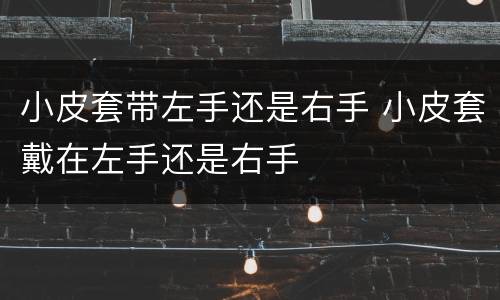 小皮套带左手还是右手 小皮套戴在左手还是右手