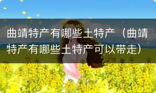 曲靖特产有哪些土特产（曲靖特产有哪些土特产可以带走）