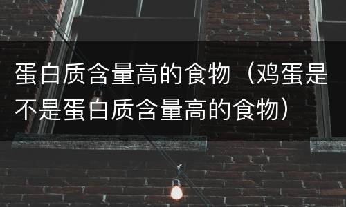 蛋白质含量高的食物（鸡蛋是不是蛋白质含量高的食物）
