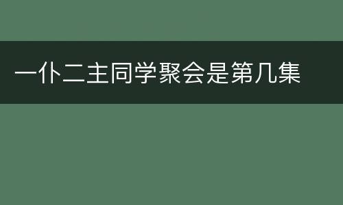 一仆二主同学聚会是第几集