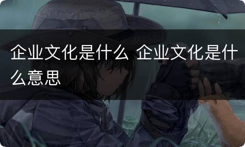 企业文化是什么 企业文化是什么意思