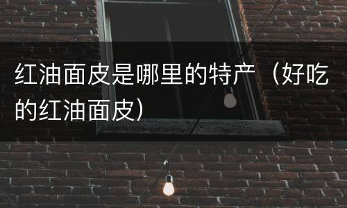 红油面皮是哪里的特产（好吃的红油面皮）