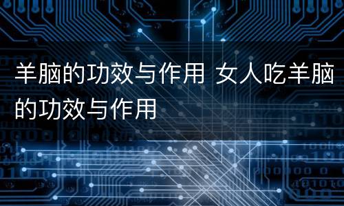 羊脑的功效与作用 女人吃羊脑的功效与作用