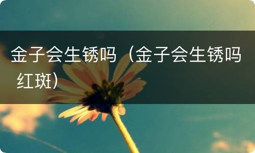 金子会生锈吗（金子会生锈吗 红斑）