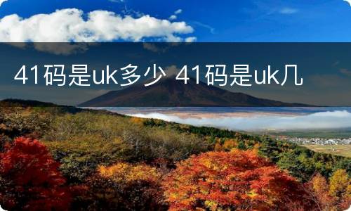 41码是uk多少 41码是uk几