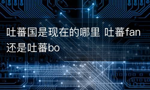 吐蕃国是现在的哪里 吐蕃fan还是吐蕃bo